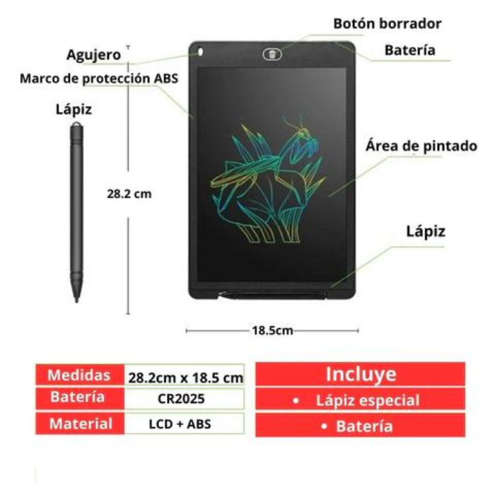 Tablet LCD 12" Magic Space