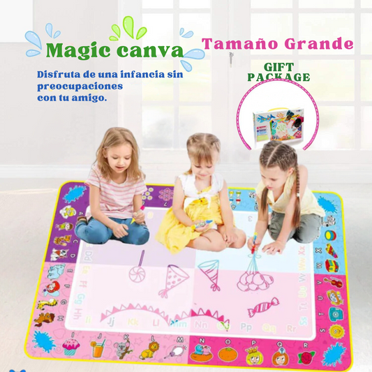 Tapete de dibujo "Magic Water Canva" + 1 E-book de técnicas Montessori para usar el tapete